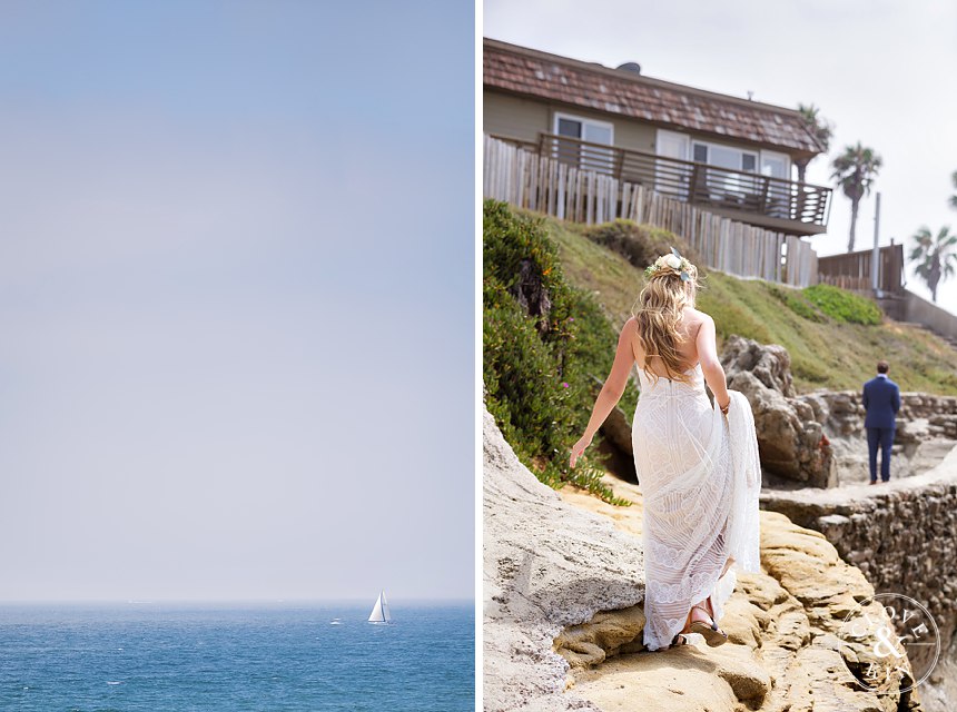 the inn at sunset cliffs wedding, ocean beach wedding, sunset cliffs wedding, boho wedding, barefoot bride