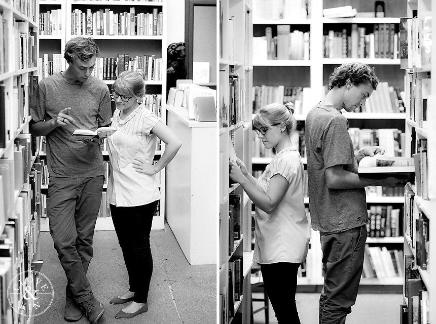 san diego engagement, field engagement, bookstore engagement